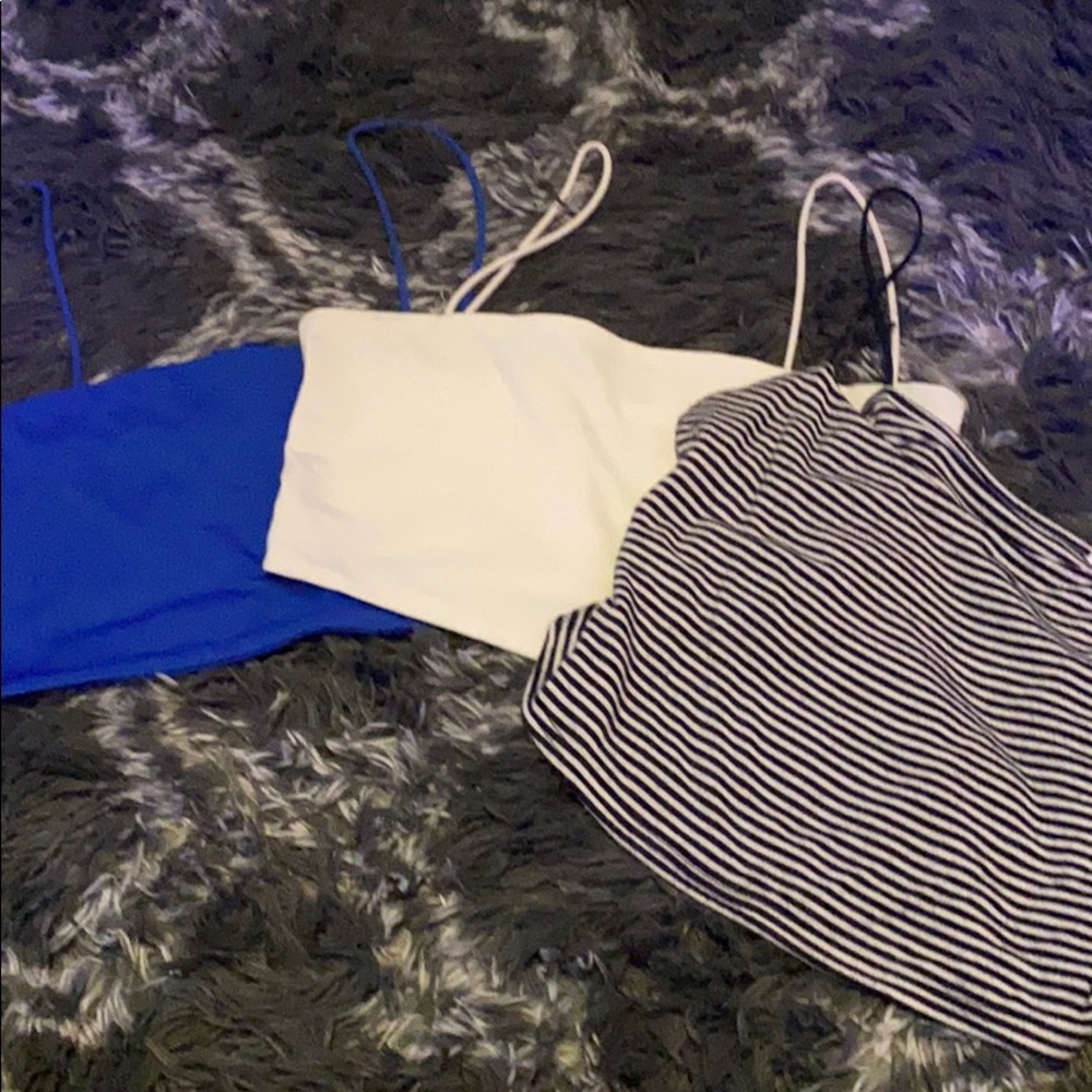 straight neck crop tops
